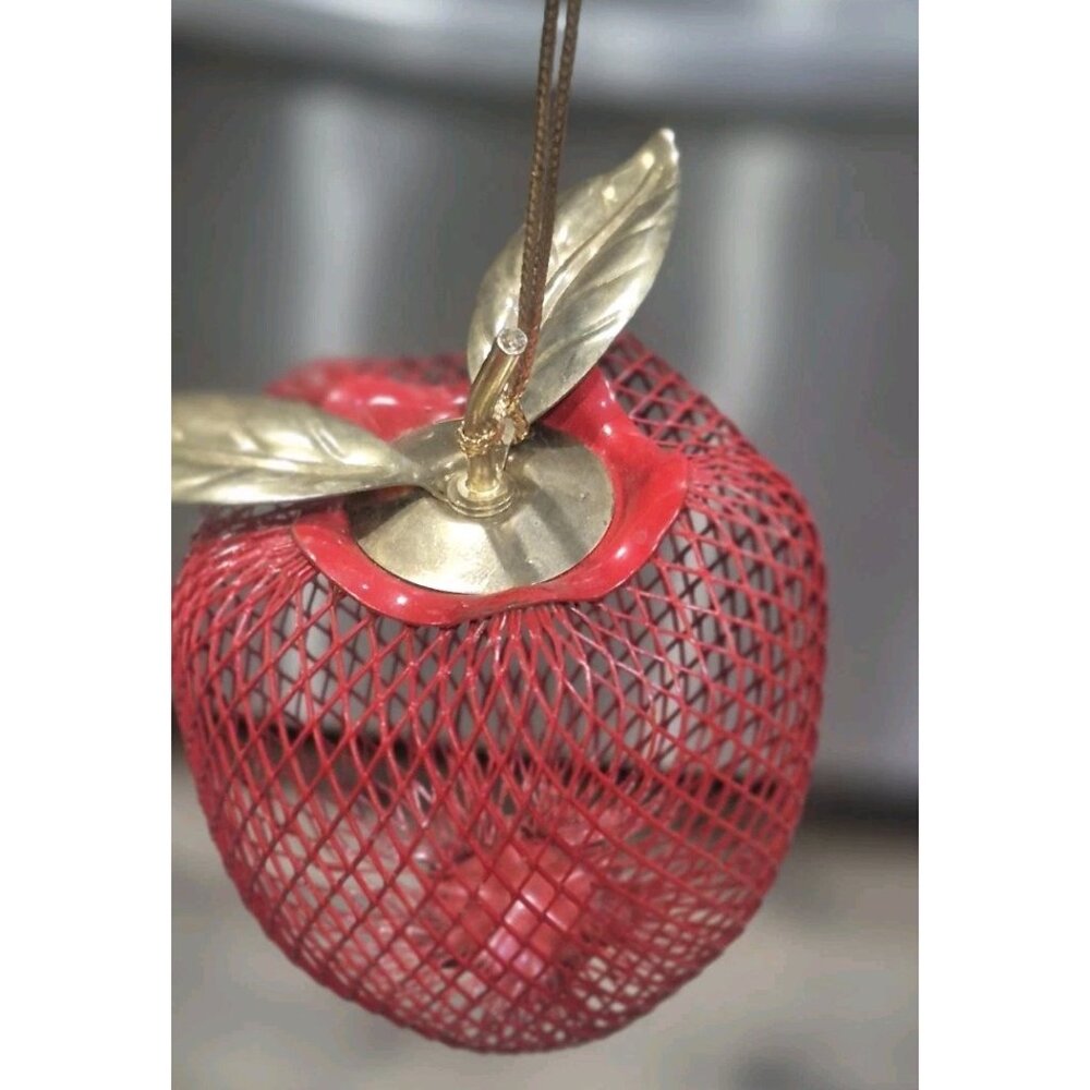 Set Of (4) Vintage Apple Ornament Potpourri Holder Teacher Gift Christmas Tree - Picture 6 of 11